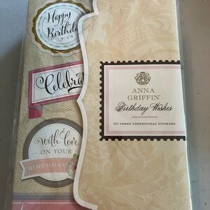 Birthday Wishes Stickers - Anna griffin. 50 three dimensional stickers